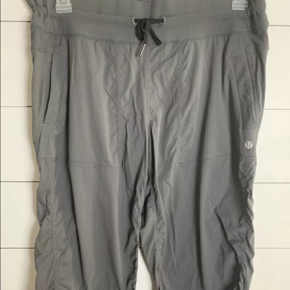 Lululemon dance studio crop pants unlined grey 12